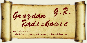 Grozdan Radišković vizit kartica
